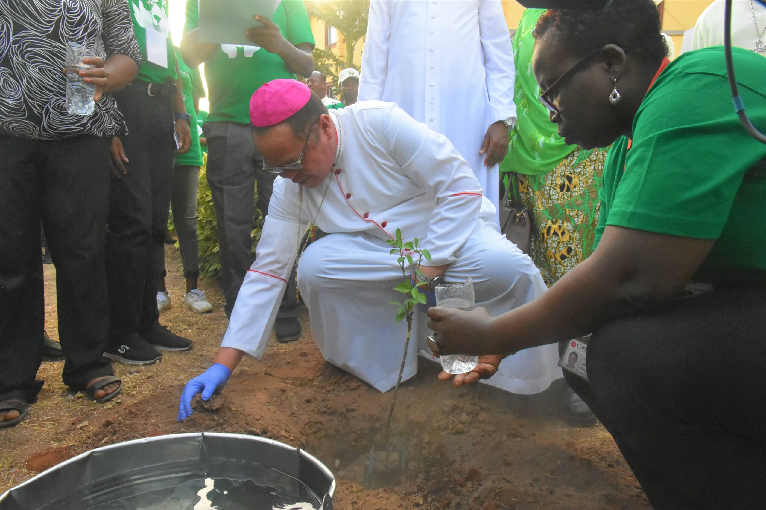 The CBCN President planting a tree in the CSN