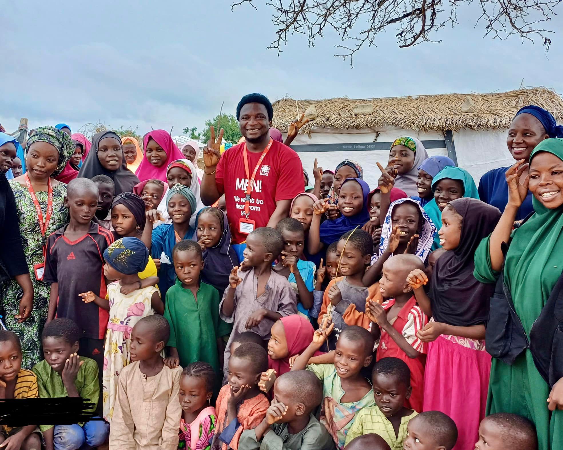 Protection and Migration_Children at the IDP camp with the Caritas Nigeria team