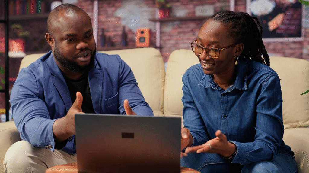 Two agency founders deliberating on how to hire the right digital marketing agency