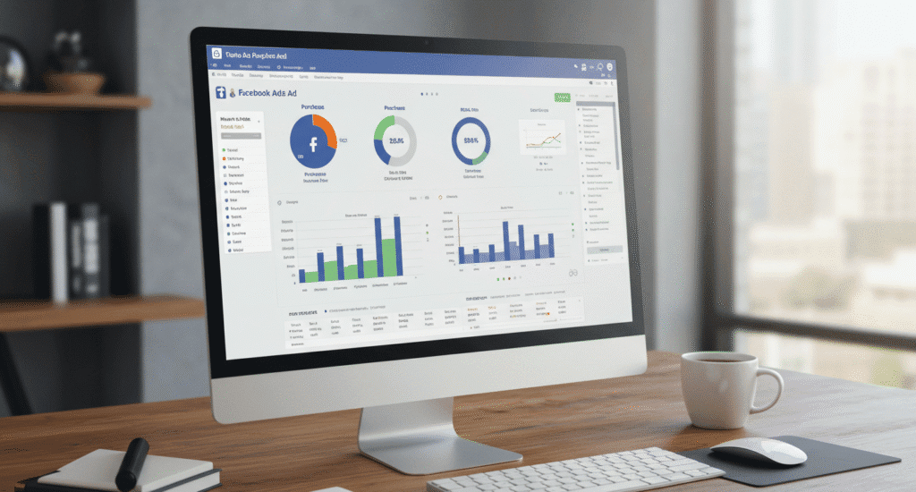 A picture showing Facebook ads dashboard