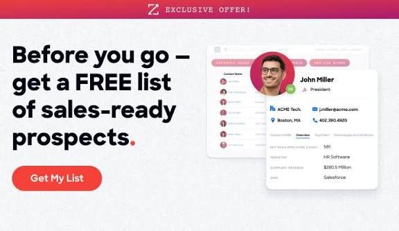ZoomInfo homepage