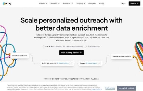 Clay homepage