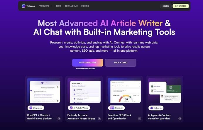 Writesonic homepage