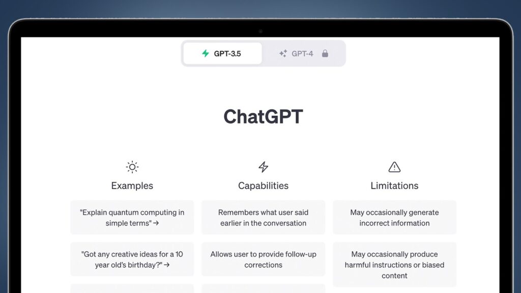 ChatGPT homepage